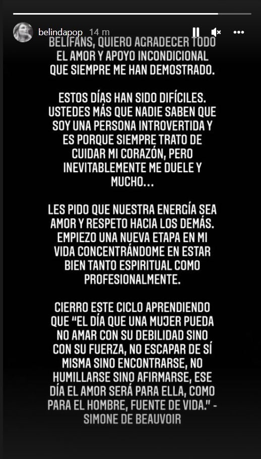 Historia de Belinda sobre Christian Nodal