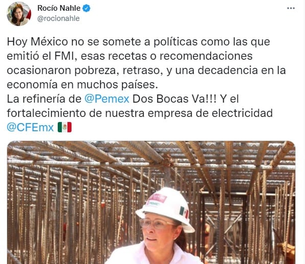 Tuit Rocío Nahle