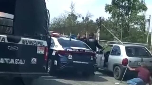 Policías de Cuautitlán Izcalli golpean a adulto mayor