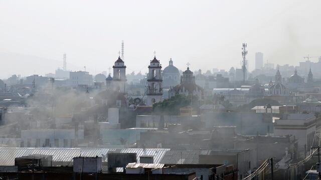 Así luce la contaminación en Puebla.