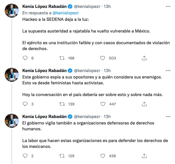 Kenia López Rabadán invita a Elena Chávez al senado de la república
