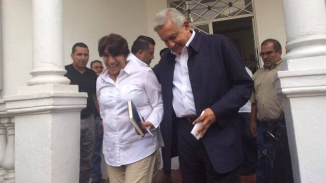 AMLO junto con Delfina Gómez