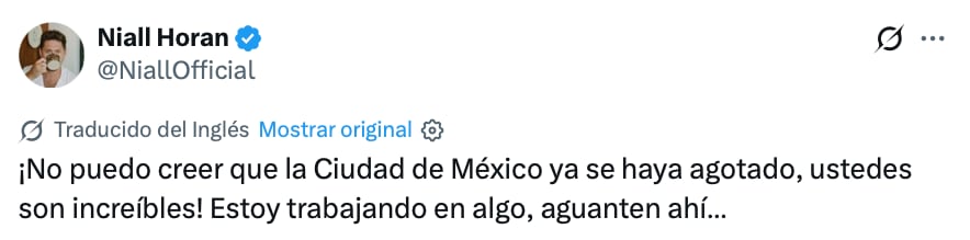 Niall Horan podría sumar una nueva fecha en CDMX