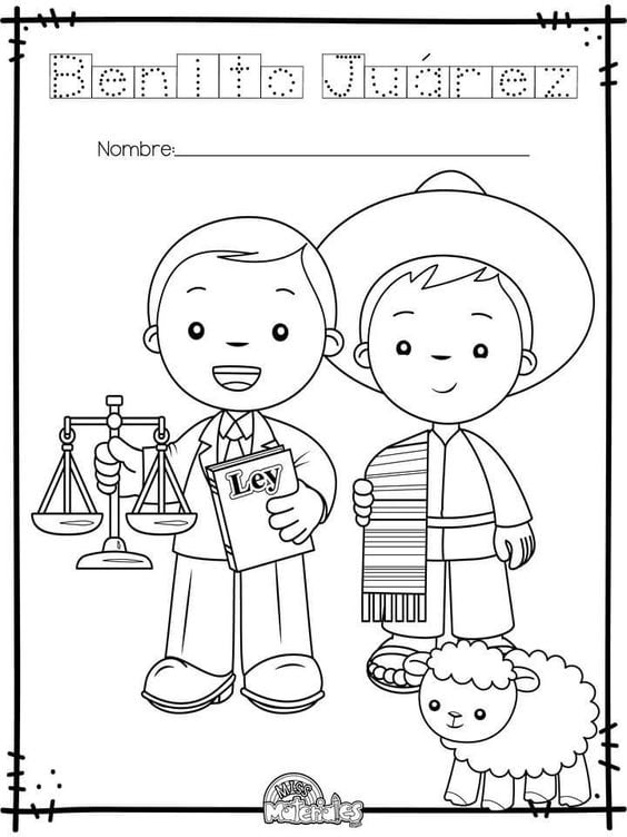 Dibujos de Benito Juárez