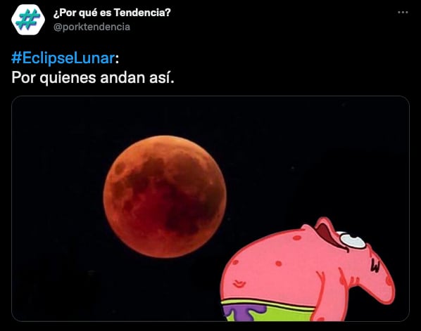 Meme del eclipse lunar 2022.