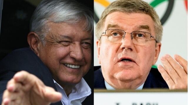 Andrés Manuel López Obrador y Thomas Bach