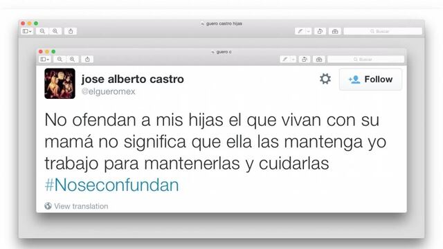 José Alberto "El Güero" Castro afirma que él mantiene a las hijas que tiene con Angélica Rivera