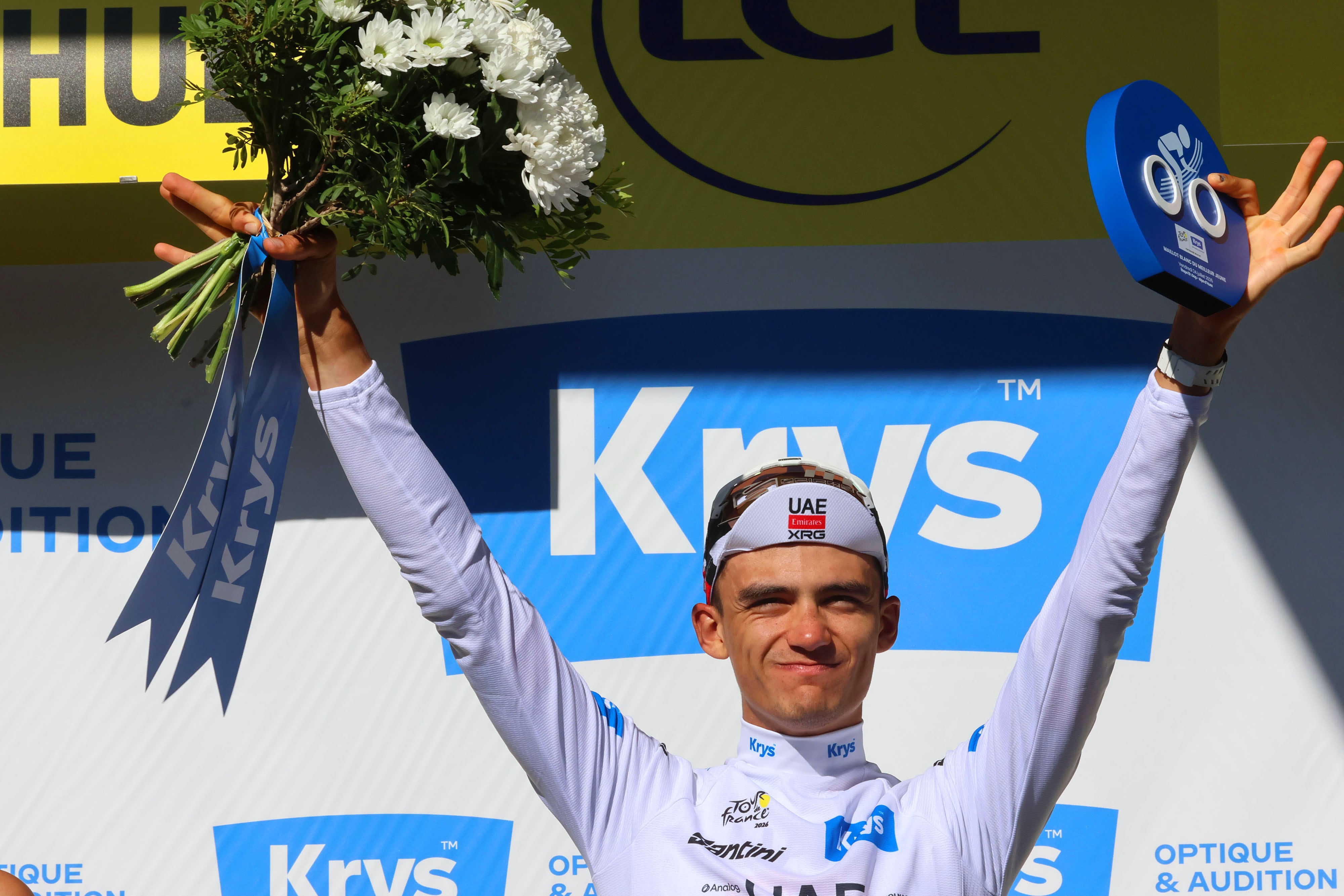 Isaac del Toro terminó como el mejor corredor joven del Tour de Francia 2026