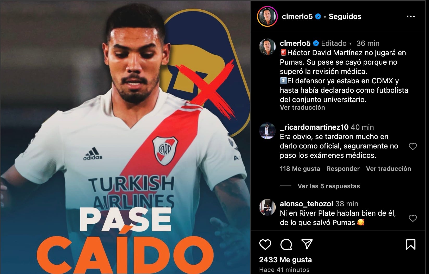 Se le cae fichaje a Pumas por insólita razón; el jugador ya estaba en México