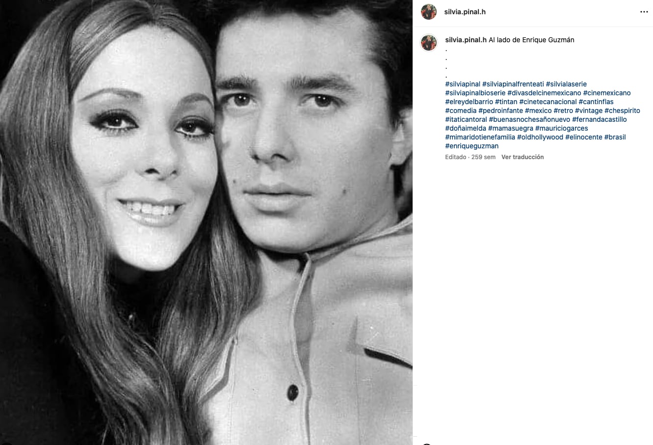 Silvia Pinal comparte en su Instagram una foto con Enrique Guzmán