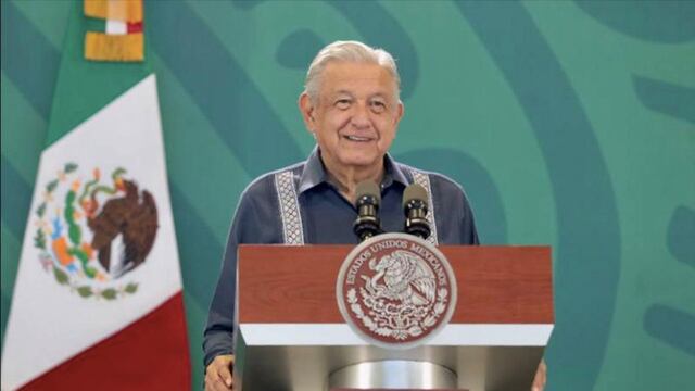Andrés Manuel López Obrador durante la conferencia matutina desde Chetumal, Quintana Roo