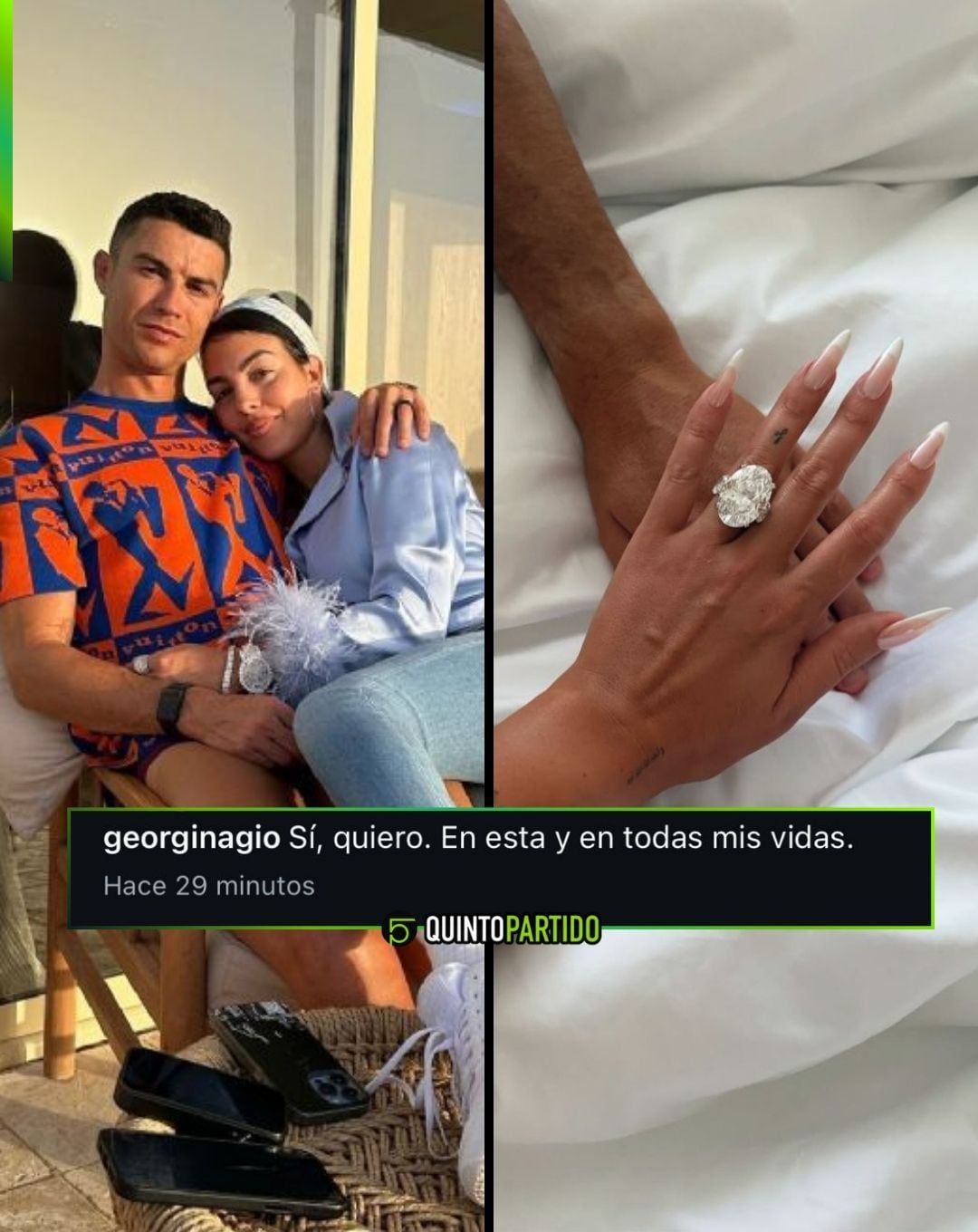 Georgina Rodríguez y Cristiano Ronaldo se comprometieron.