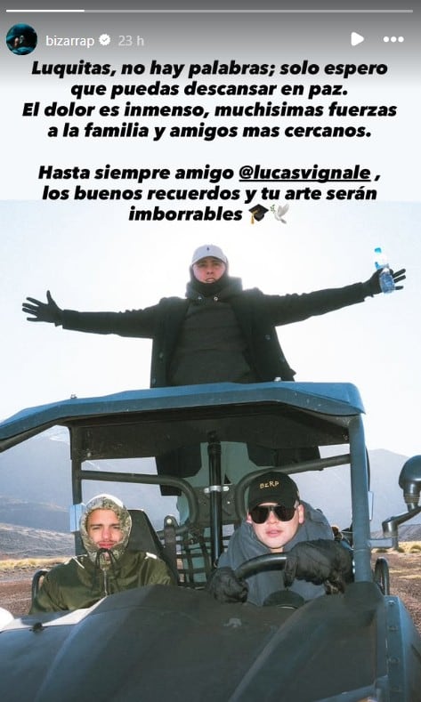 Bizarrap recuerda a Lucas Vignale: “El dolor es inmenso” tras su muerte