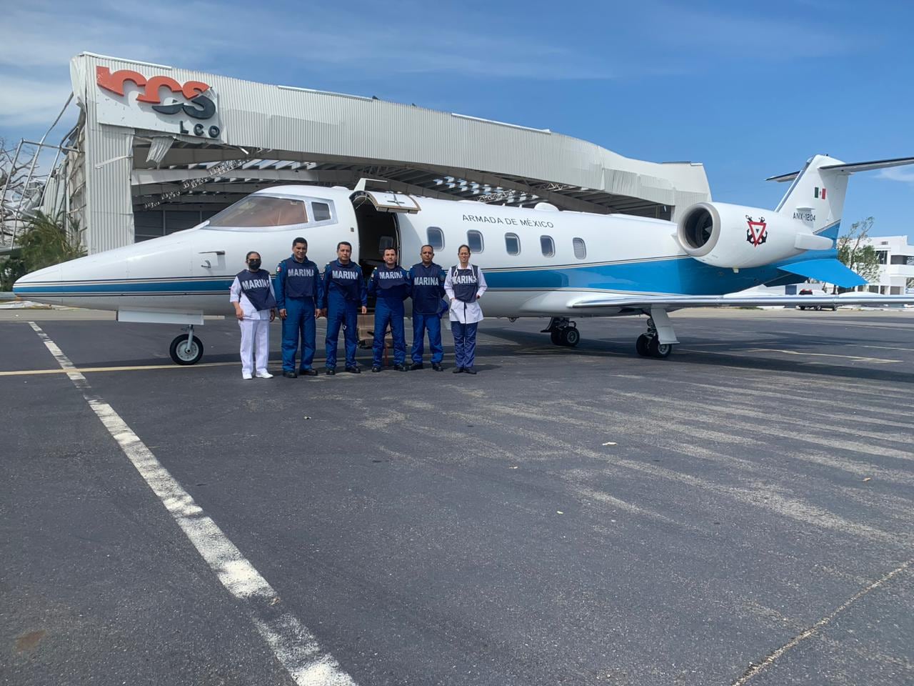 Ambulancia aérea Learjet 60 de la Marina