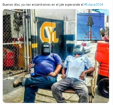 Meme del eclipse solar del 8 de abril.