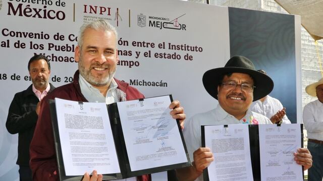 Alfredo Ramírez Bedolla y Adelfo Regino Montes en el Foro de las Comunidades Indígenas y Pueblos Afroamericanos del PND 2025-2030