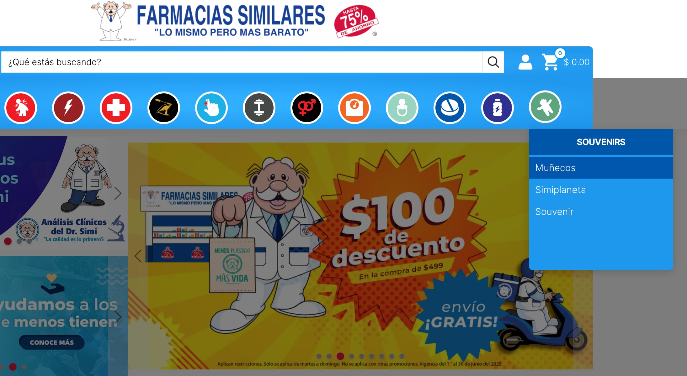 Sitio web Farmacias Similares