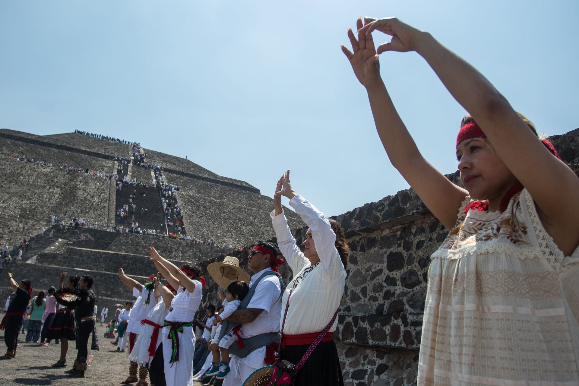 Teotihuacán en equinoccio de primavera.