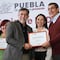 Sergio Salomón y Gaby Bonilla encabezaron la Feria de la Discapacidad