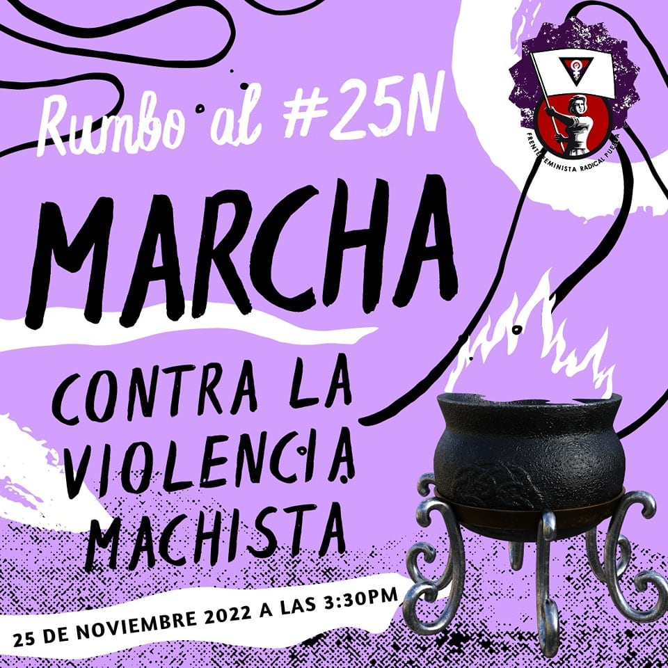 Convocatoria para la marcha 25N en Puebla