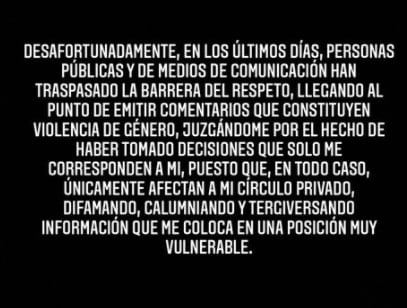 Belinda pide respeto