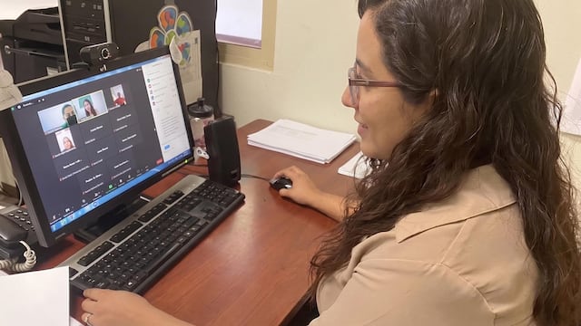 Sesión virtual de capacitación realizada por personal educativo en México