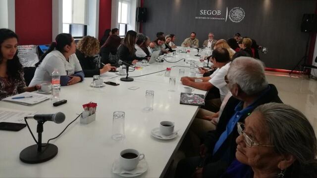 Reunión entre Brigada de Búsqueda y Alejandro Encinas