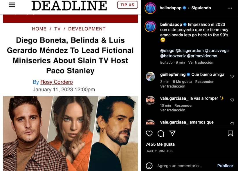 Belinda va protagonizar serie de Paco Stanley junto a Diego Boneta y Luis Gerardo Méndez