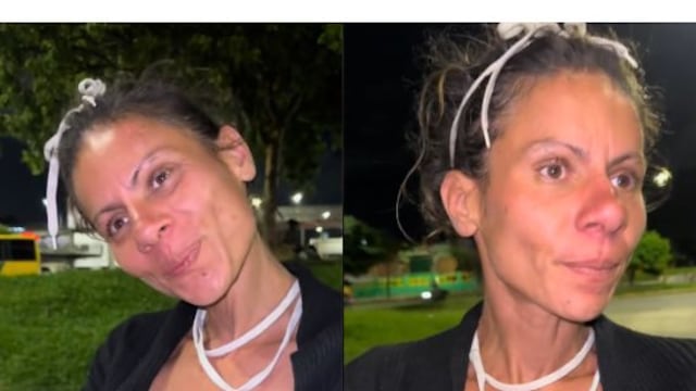 Karina, la ex modelo de Stock Models que actualmente está en situación de calle