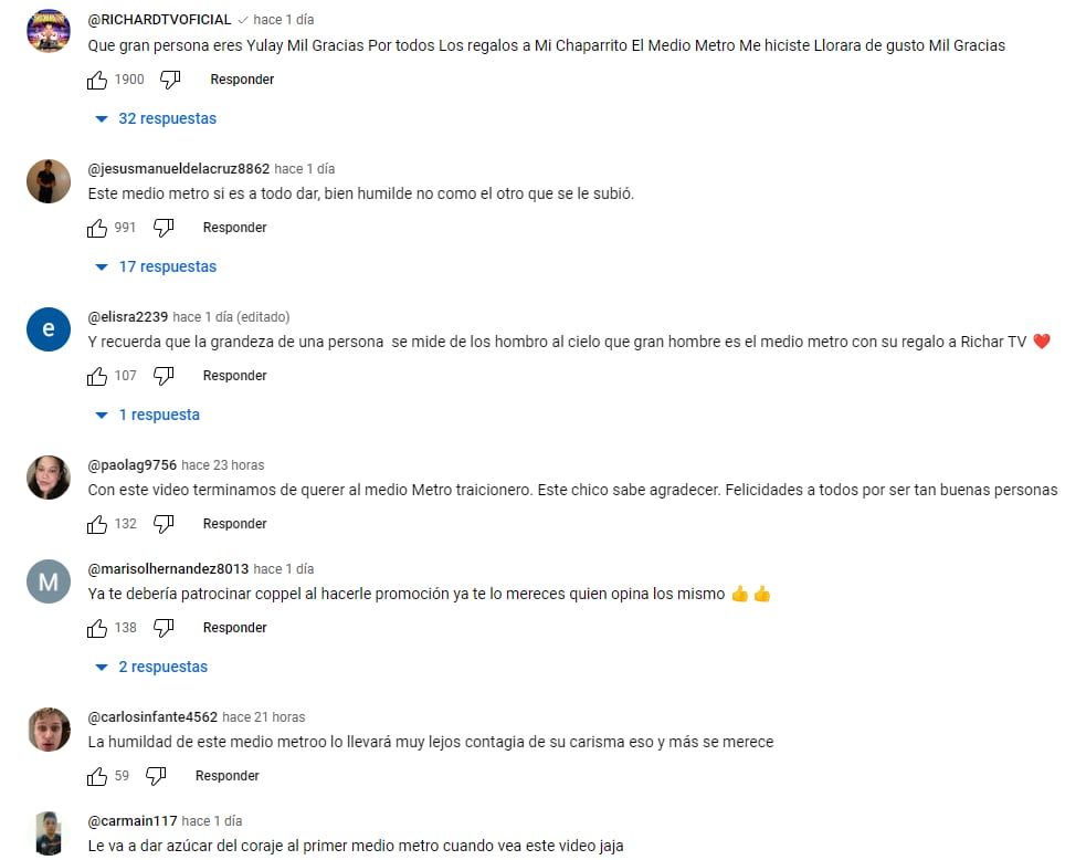Reacciones a Medio Metro y su humildad