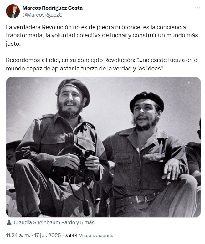 Retiran estatuas de Fidel Castro y Che Guevara