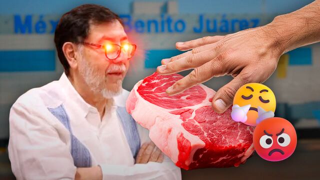 Gerardo Fernández Noroña exhibe a ciudadano por “robarle” un paquete de carne en el AICM.