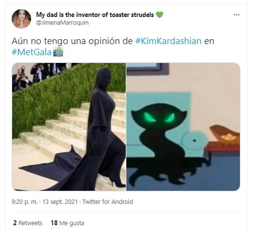 Memes de Kim Kardashian en el 'Met Gala 2021'
