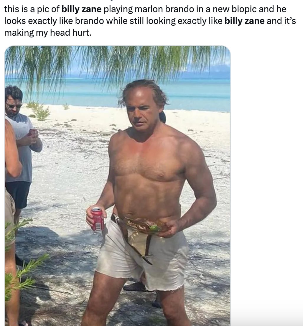 Usuarios comentan la transformación de Billy Zane en Marlon Brando