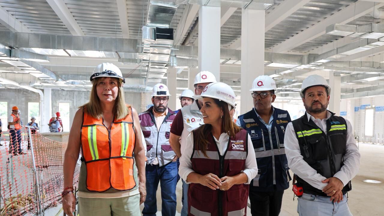 Mara Lezama supervisa construcción del nuevo Hospital General de Chetumal