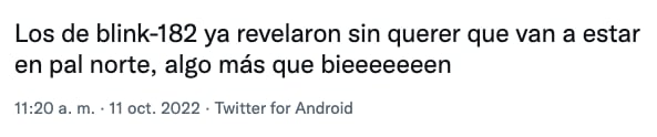Rumor Blink-182 en Tecate Pal Norte 2023