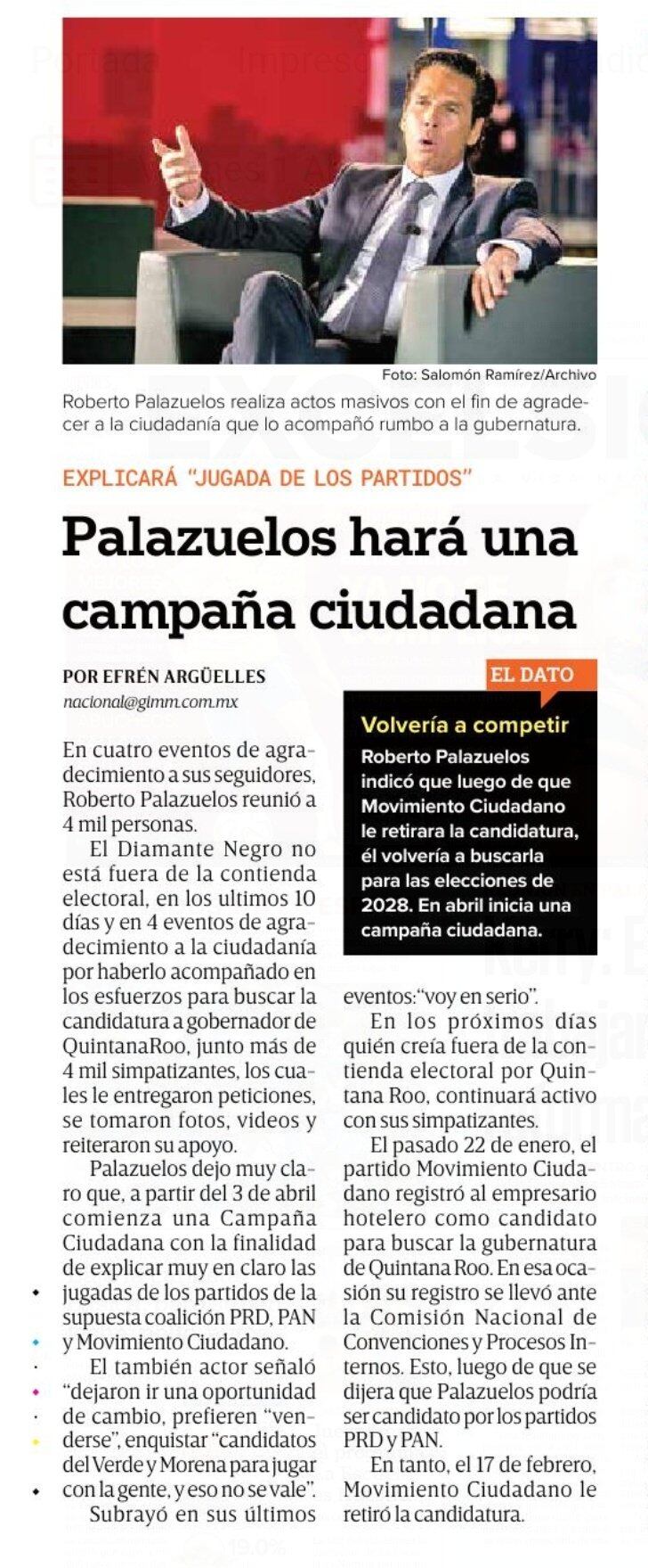 Roberto Palazuelos entrevista/Efrén Argüelles