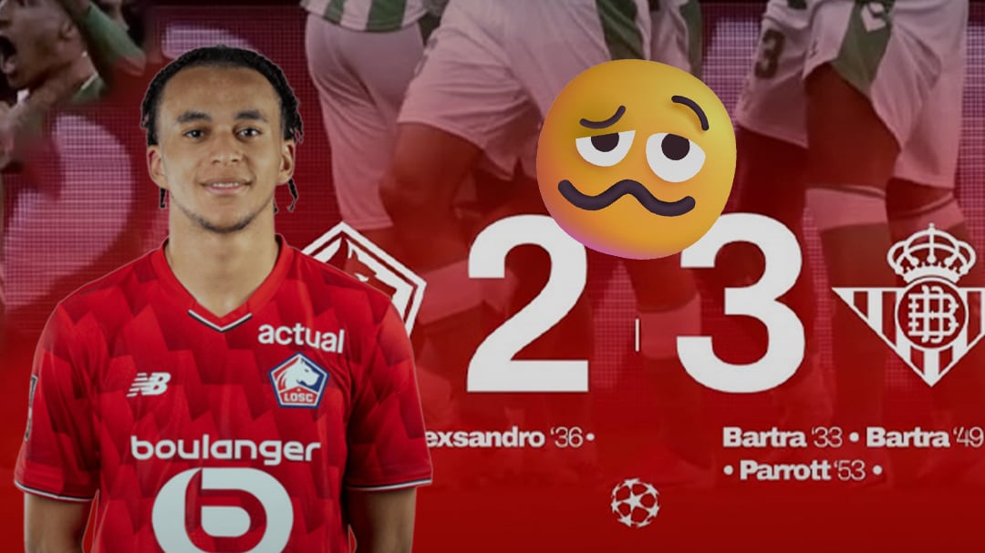 Ethan Mbappé vive una noche agridulce: da asistencia, ve la roja y Lille cae 3-2 ante el Betis