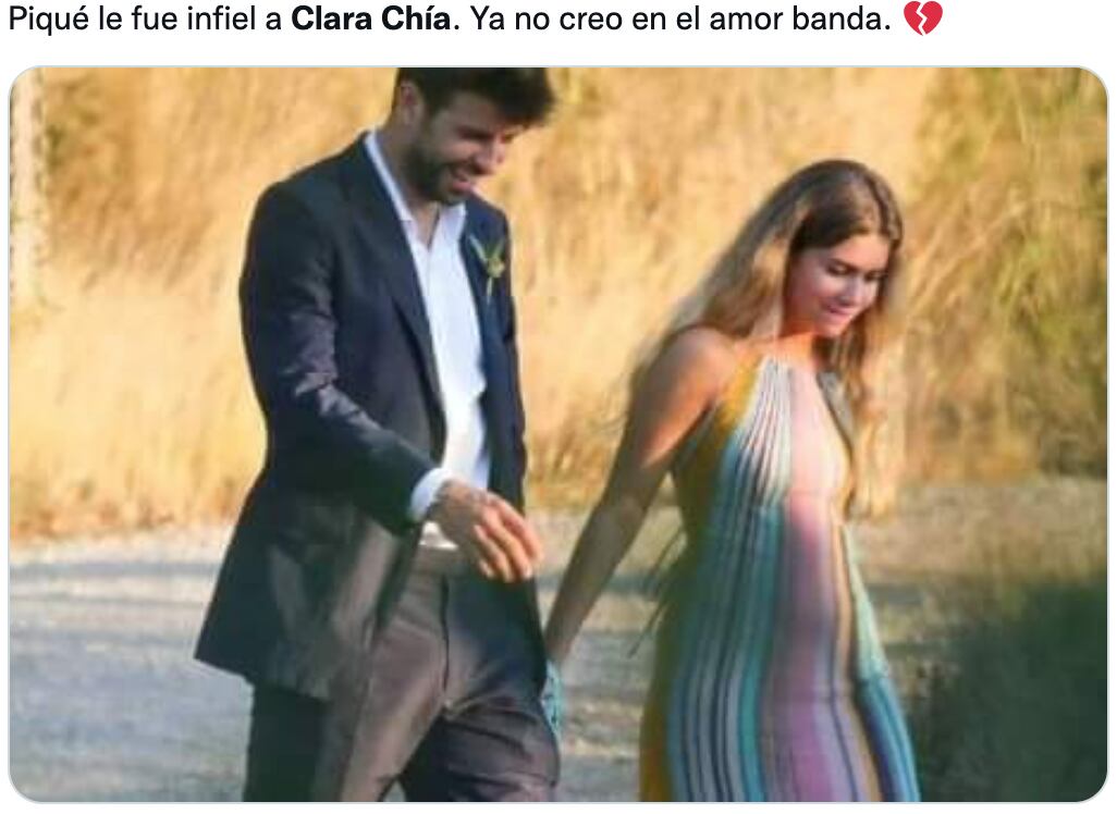 Memes se burlan de Clara Chía por supuesta infidelidad de Piqué