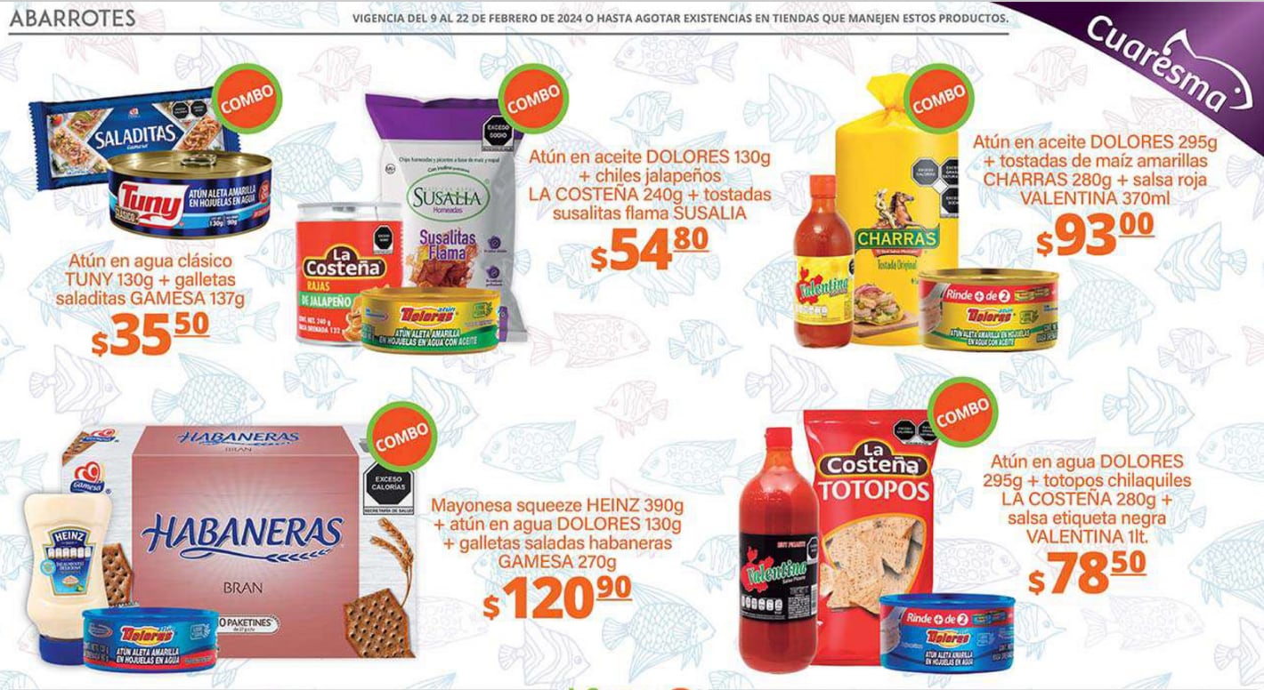 Los mejores combos para la cuaresma los encuentras en el Miércoles de Plaza de La Comer y Fresko 21 de febrero 2024