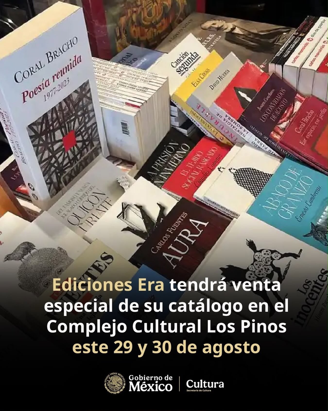 Ediciones Era tendrá venta especial de libros en Los Pinos el 29 y 30 de agosto