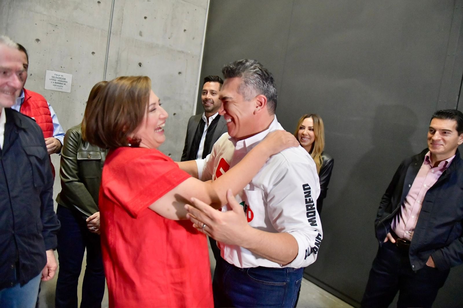 Xóchitl Gálvez y Alejandro Moreno