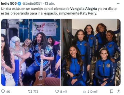 Recuerdan visita de Katy Perry a Venga La Alegría tras viaje al espacio