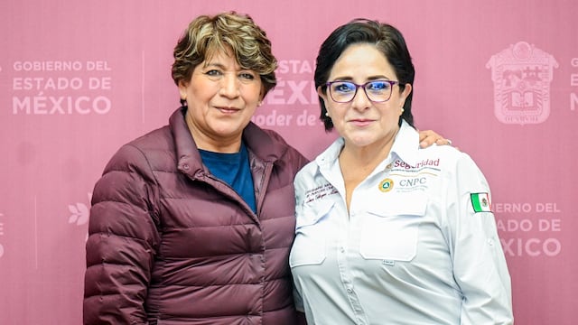 Delfina Gómez y coordinadora nacional de Protección Civil