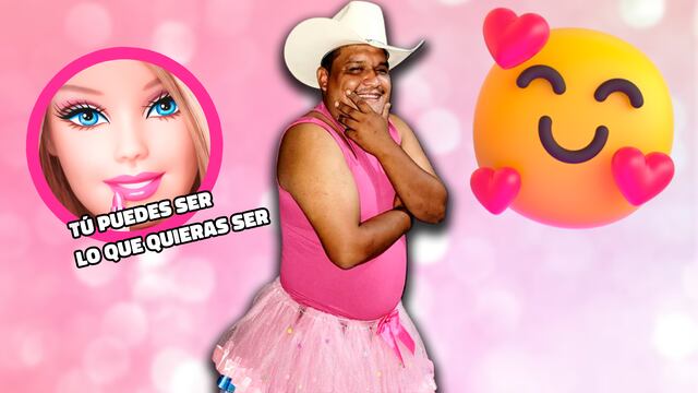 Papá se viste de rosa y con tutú para acompañar a su hija a ver Barbie