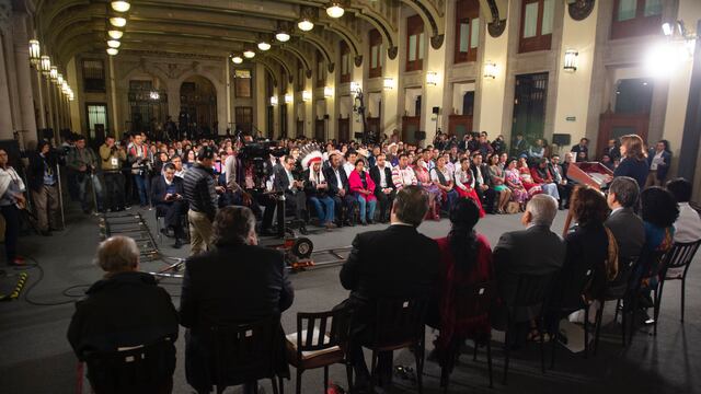 Aspecto de la mañanera de este 27 de febrero