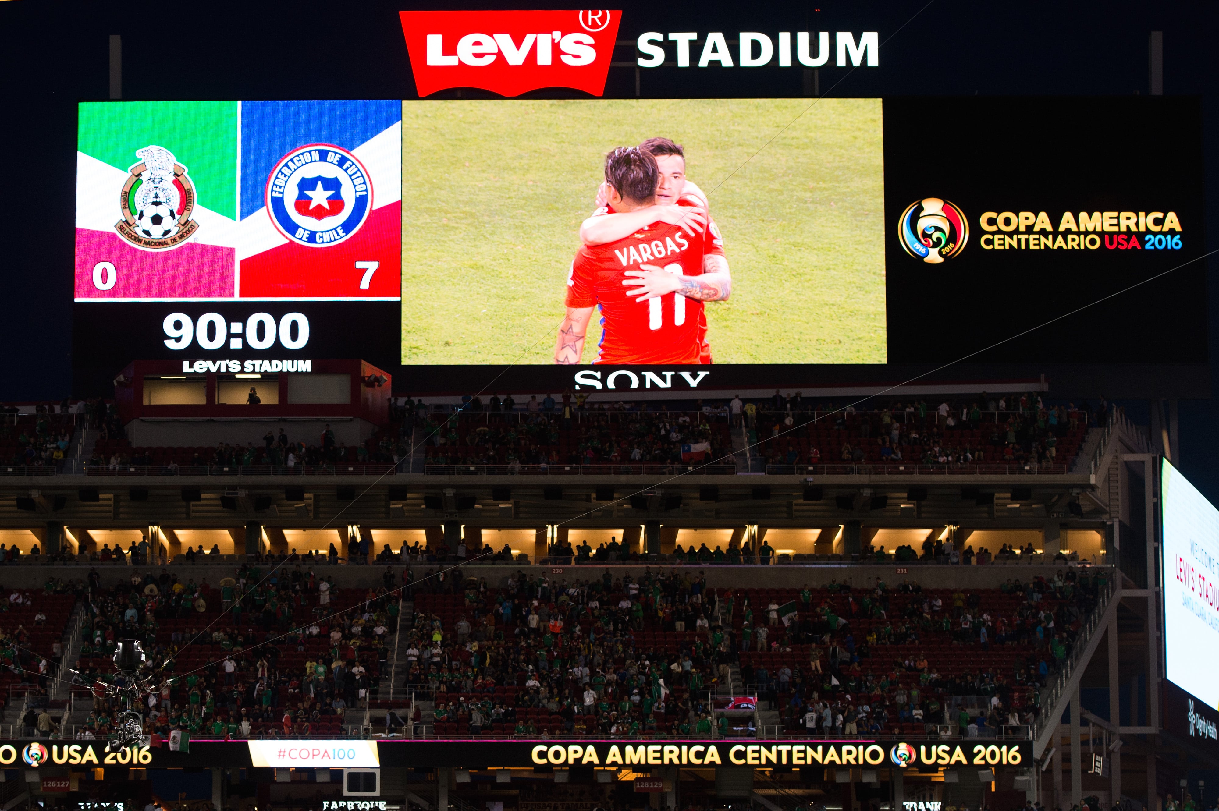 México cayó 7-0 en la Copa América Centenario 2016