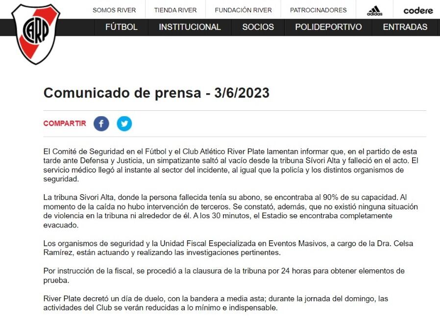 River Plate.
