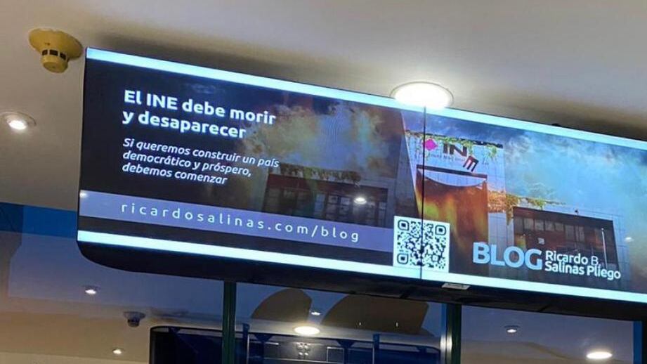 Ricardo Salinas Pliego divulga mensaje contra el INE en su corporativo