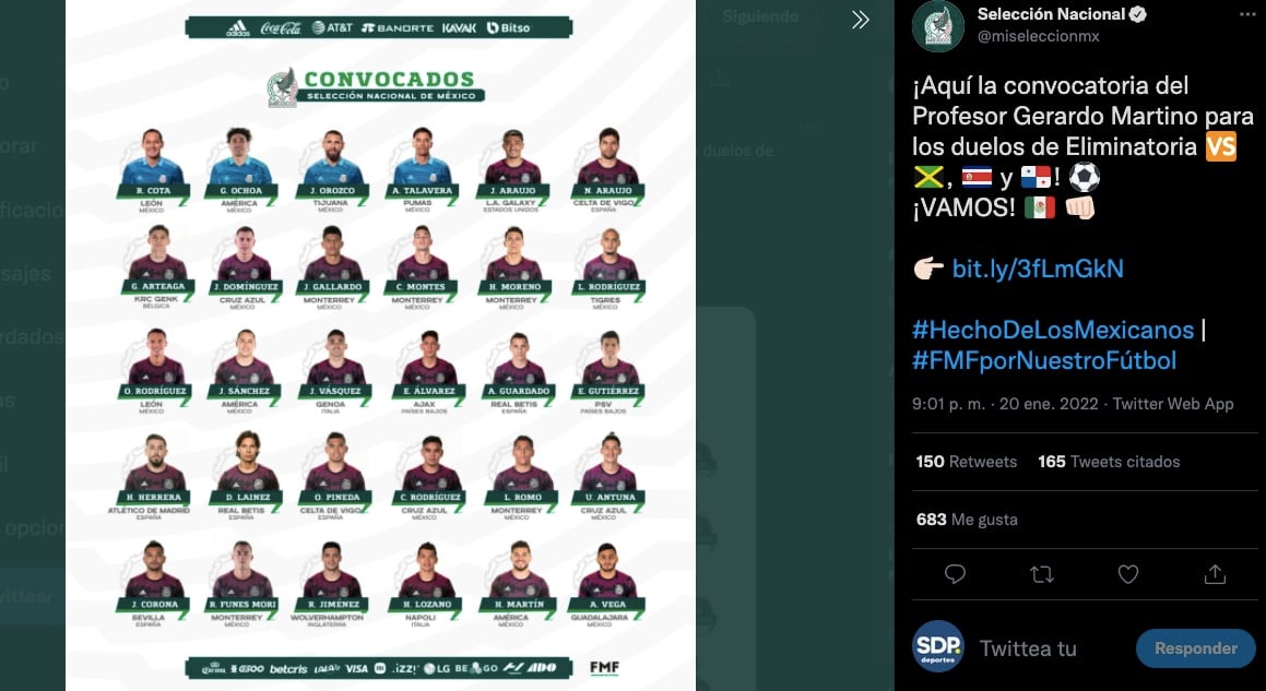 Convocatoria de la Selección de futbol de México